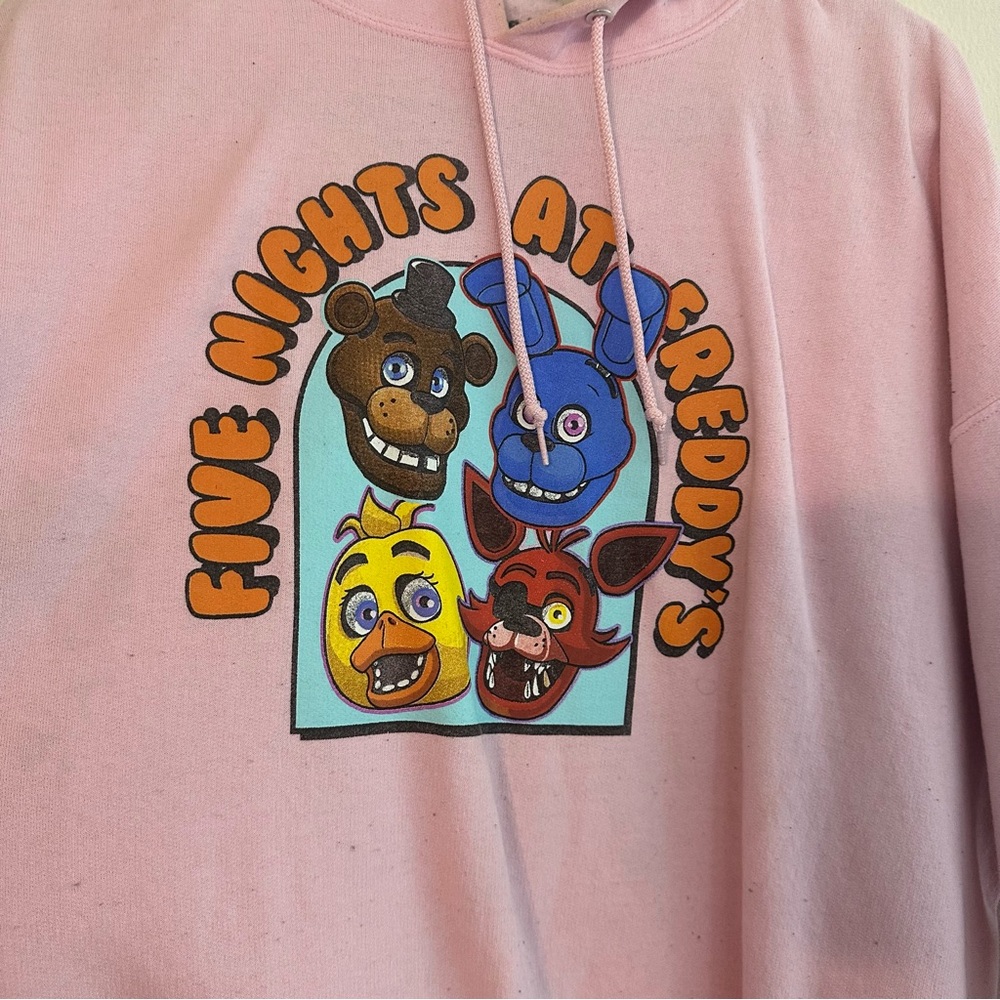 Five Nights at Freddy’s Pink Graphic Pullover Sweater - Picture 5 of 7